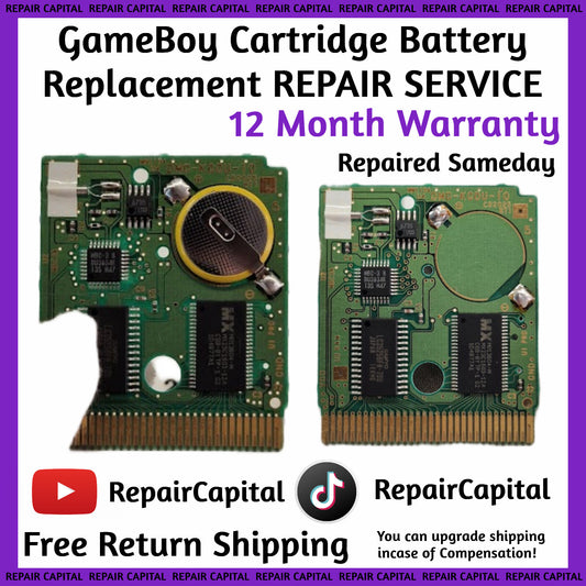 Gameboy Colour/Advance (GBC/GBA/N64/SNES) Save Battery Replacement Service.